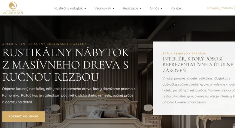 RustikalnyNabytok.sk – webdizajn a SEO pre predajňu rustikálneho nábytku