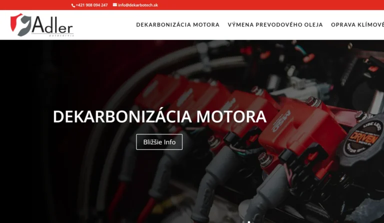 Dekarbotech.sk – webdizajn a SEO pre autoservis vo Zvolene